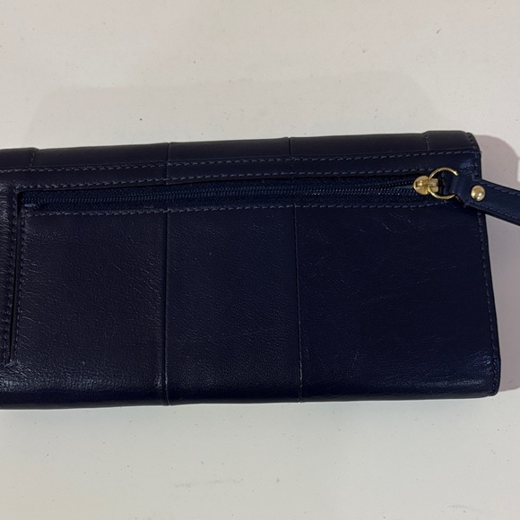 Vintage Coach Navy Leather Wallet with Gold Accent - Picture 10 of 12